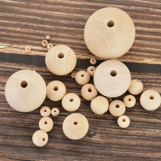 Picture of Hinoki Wood Spacer Beads Round Natural 2000 PCs