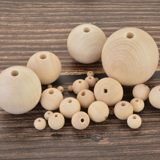 Picture of Hinoki Wood Spacer Beads Round Natural 2000 PCs