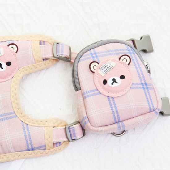 Picture of Cute Bear Pet Chest Strap Leash Rope With Backpack Pet Supplies