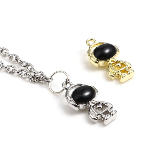 Immagine di Lega di Zinco Galassia Charms Astronauta Multicolore Smalto 21mm x 12mm , 5 Pz