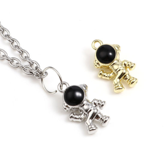 Immagine di Lega di Zinco Galassia Charms Astronauta Multicolore Smalto 19mm x 11mm , 5 Pz