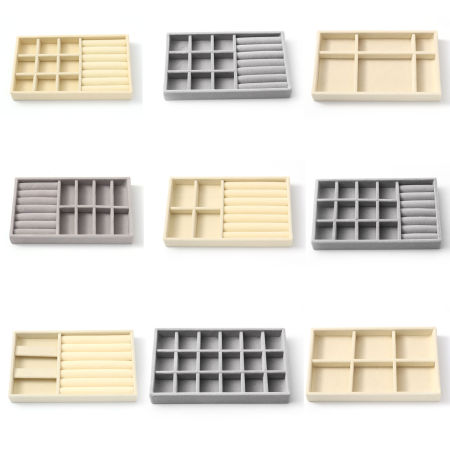 Velvet Jewelry Displays Rectangle Multicolor 21cm x 12.3cm , 1 Piece