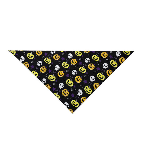 Picture of Halloween Polyester Pet Saliva Towel Bib Triangle Scarf