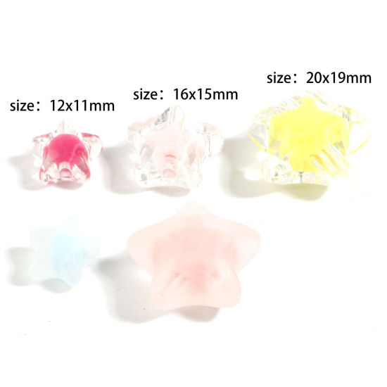 Picture of Acrylic Beads Pentagram Star At Random Color 50 PCs