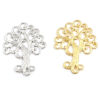 Immagine di Lega di Zinco Connettore Accessori Multicolore Albero di Vita Disegno 5cm x 3.9cm, 10 Pz