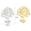 Immagine di Lega di Zinco Connettore Accessori Multicolore Albero di Vita Disegno 5cm x 3.9cm, 10 Pz