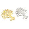 Immagine di Lega di Zinco Connettore Accessori Multicolore Albero di Vita Disegno 5cm x 3.9cm, 10 Pz
