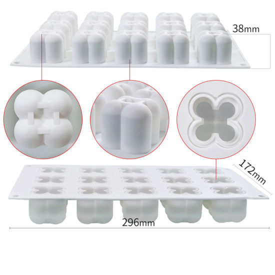 Picture of Silicone Resin Mold For Jewelry Making Ball White 1 Piece