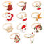 Picture of Christmas Open Rings Gold Plated Multicolor Enamel 16mm(US size 5.25), 1 Piece