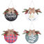 Picture of Natural Wooden Round Christmas Hanging Decoration For Closet Door And Window