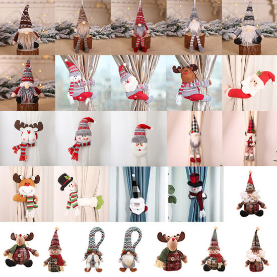 Picture of Christmas Doll Curtain Tiebacks Clips Holdbacks Home Decoration