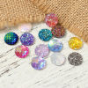 Bild von Harz Druzy Embellishments Cabochons Rund Zufällig Mix 50 Stück
