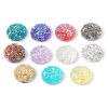 Bild von Harz Druzy Embellishments Cabochons Rund Zufällig Mix 50 Stück