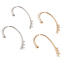 Picture of Zinc Based Alloy Ear Cuff Clip On Stud Wrap Earrings Multicolor W/ Loop 51mm x 30mm, 2 PCs