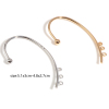 Picture of Zinc Based Alloy Ear Cuff Clip On Stud Wrap Earrings Multicolor W/ Loop 51mm x 30mm, 2 PCs
