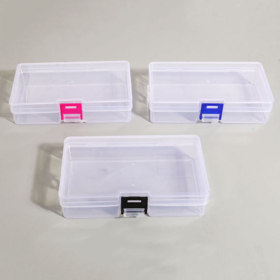 Bild von ABS Plastik Aufbewahrungsbehälter Kasten Korb Rechteck Bunt 14.5cm x 8.2cm, 2 Stück