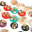 Image de Cabochons d'Embellissement en Résine Bijoux d'Océan Rond Multicolore Etoile de Mer Paillettes à Strass Transparent 18mm Dia, 2 Pcs