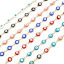 Image de Colliers Religieux en Acier Inoxydable Rond Œil Mauvais Doré Multicolore Émail 50cm long, 1 Pièce