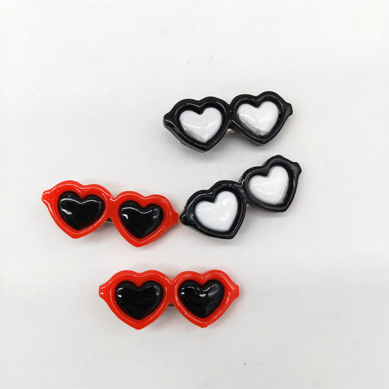 Picture of Plastic Heart Cute Cat Dog Hair Clip Pet Accessories