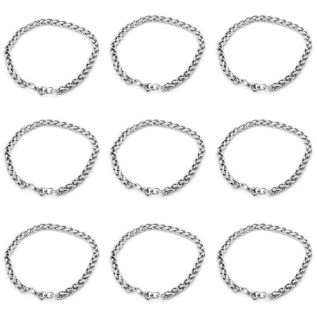 Image de Bracelets En Gros Argent Mat en Acier Inoxydable, aux Femmes Minimaliste Cadeau Fournitures de Bijoux 1 Pièce