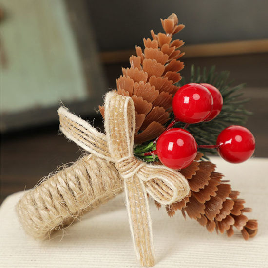 Image de Décoration de table de porte-boucle d'anneau de serviette en plastique de Noël