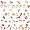 Picture of Christmas Enamel Rhinestone Stainless Steel Napkin Ring Buckle Holder Table Decoration