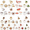 Picture of Christmas Enamel Rhinestone Stainless Steel Napkin Ring Buckle Holder Table Decoration