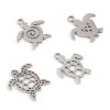 Bild von Edelstahl Ozean Schmuck Charms Schildkröte Silberfarbe 5 Stück