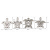 Bild von Edelstahl Ozean Schmuck Charms Schildkröte Silberfarbe 5 Stück