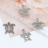Bild von Edelstahl Ozean Schmuck Charms Schildkröte Silberfarbe 5 Stück