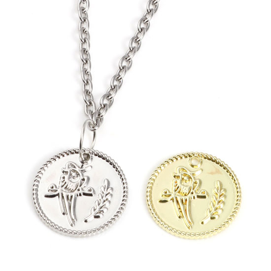 Immagine di Lega di Zinco Charms Tondo Multicolore Pappagallo 20mm Dia, 10 Pz