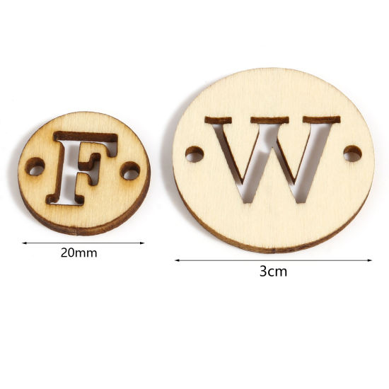 Immagine di Legno Connettore Accessori Lettera Naturale A Random Disegno 50 Pz