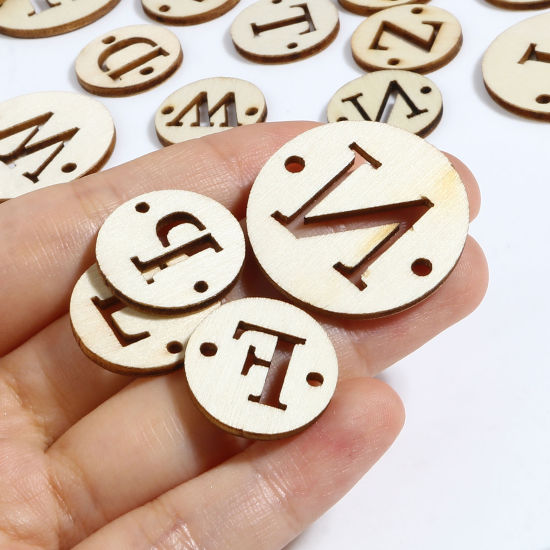 Immagine di Legno Connettore Accessori Lettera Naturale A Random Disegno 50 Pz
