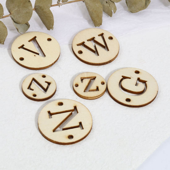 Immagine di Legno Connettore Accessori Lettera Naturale A Random Disegno 50 Pz