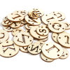 Picture of Wood Connectors Capital Alphabet/ Letter Natural At Random 50 PCs