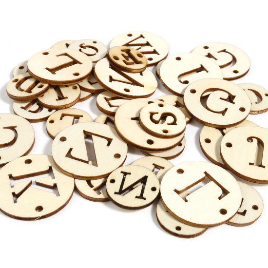 Immagine di Legno Connettore Accessori Lettera Naturale A Random Disegno 50 Pz