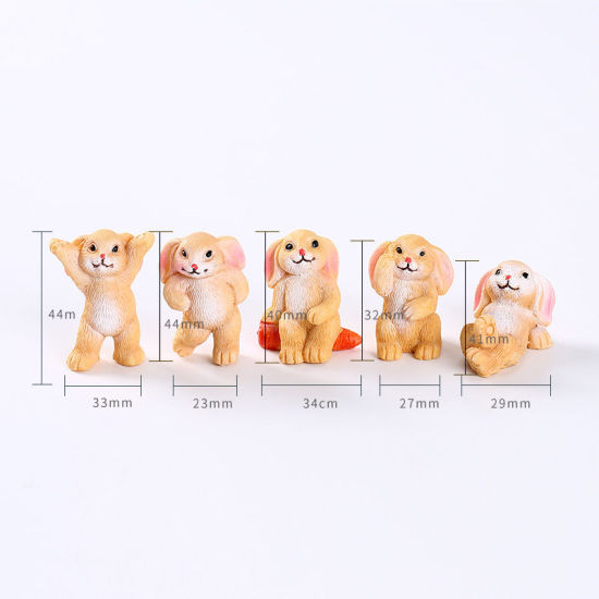 Imagen de Cute Rabbit Resin Micro Landscape Miniature Decoration