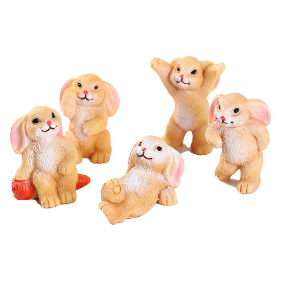 Imagen de Cute Rabbit Resin Micro Landscape Miniature Decoration