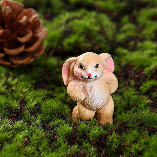 Imagen de Cute Rabbit Resin Micro Landscape Miniature Decoration