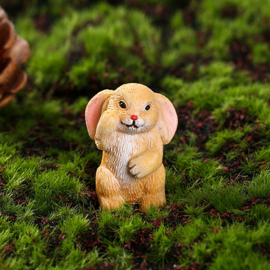 Imagen de Cute Rabbit Resin Micro Landscape Miniature Decoration