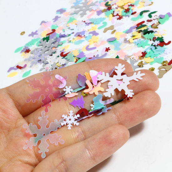 Image de Paillettes Noël en PVC Couleur au Hasard 10000 Pcs