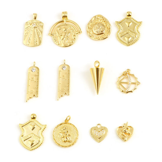 Picture of Brass Religious Charms 18K Real Gold Plated 1 Piece