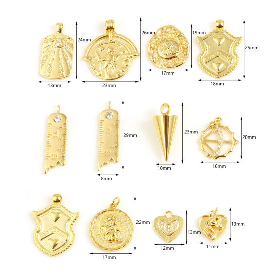 Picture of Brass Religious Charms 18K Real Gold Plated 1 Piece