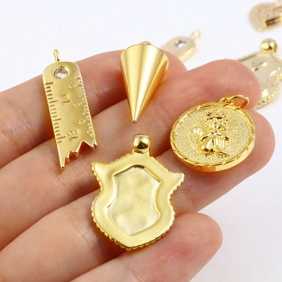 Picture of Brass Religious Charms 18K Real Gold Plated 1 Piece