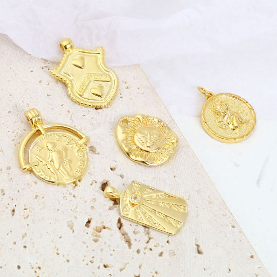 Picture of Brass Religious Charms 18K Real Gold Plated 1 Piece