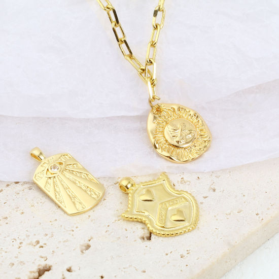 Picture of Brass Religious Charms 18K Real Gold Plated 1 Piece