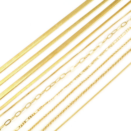 Brass Necklace 18K Real Gold Plated 1 Piece