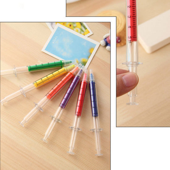 Изображение Syringe Highlighter Marker Pen Student Stationery Supplies
