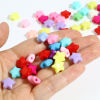 Picture of Acrylic Beads Pentagram Star Multicolor About 12mm x 11mm, Hole: Approx 1.8mm, 500 PCs