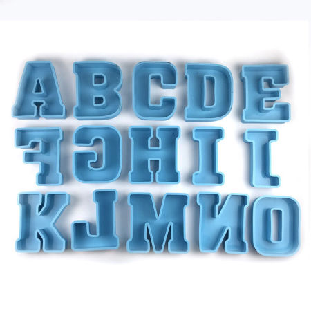 Silicona Molde Letras Azul 1 Unidad